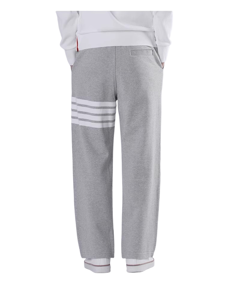 Thom Browne Style Men's Straight - Leg Cropped Trousers - 100% Cotton with Adjustable Backstrap with...