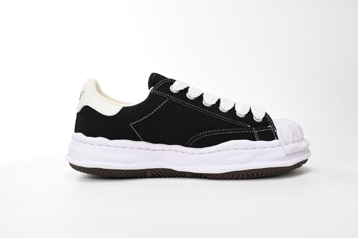 Maison Mihara Yasuhiro Blakey OG Sole Canvas Low Black No Logo NO.703 RSNOW A06FW704