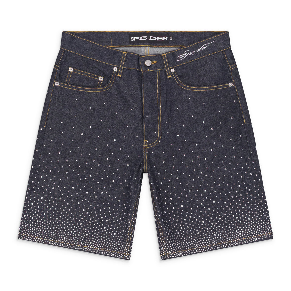 Indigo Star Dust Denim Shorts