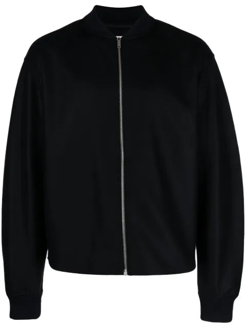Jil Sander zip-up wool bomber jacket
