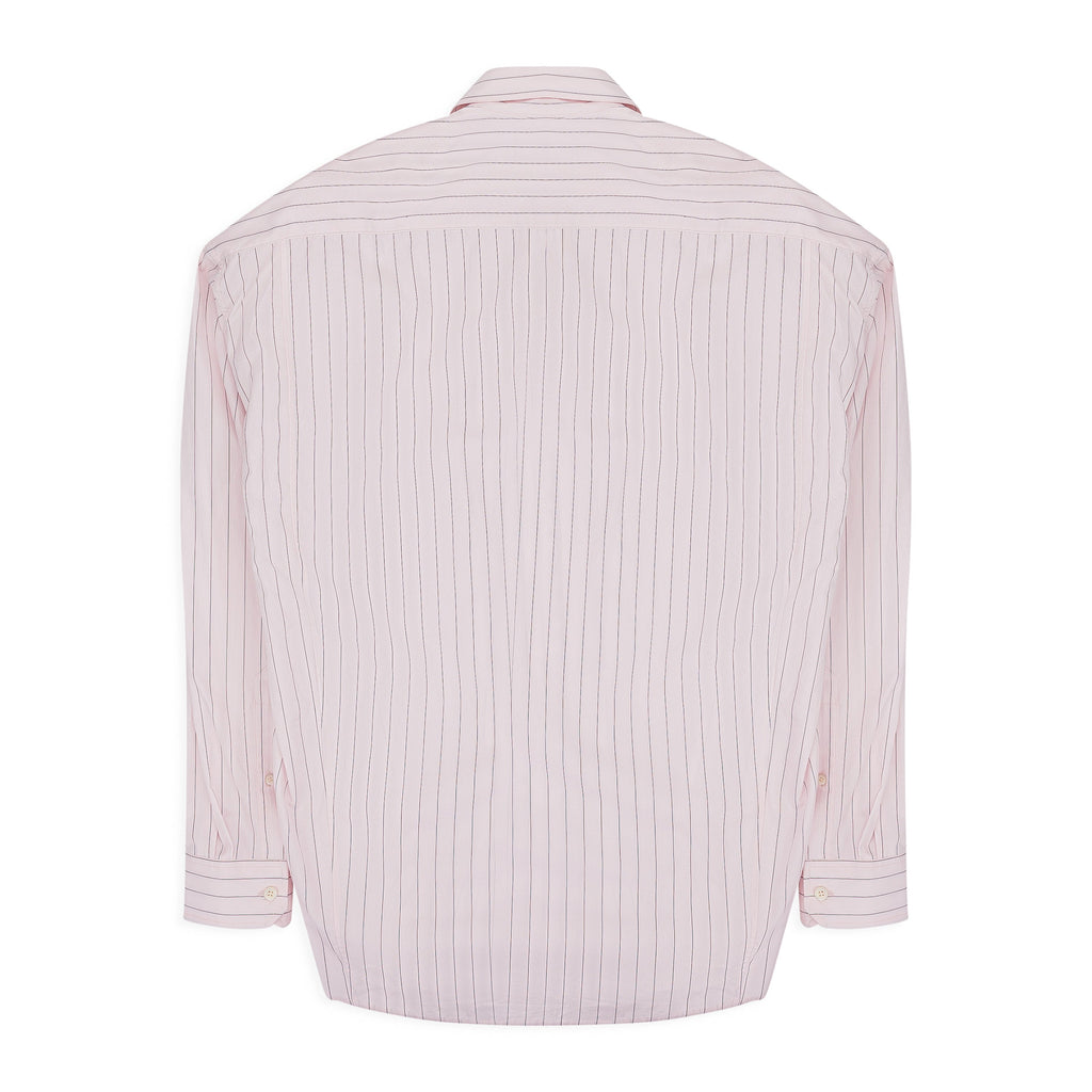 PINK HOOK AND EYE PINSTRIPE LONG SLEEVE T-SHIRT