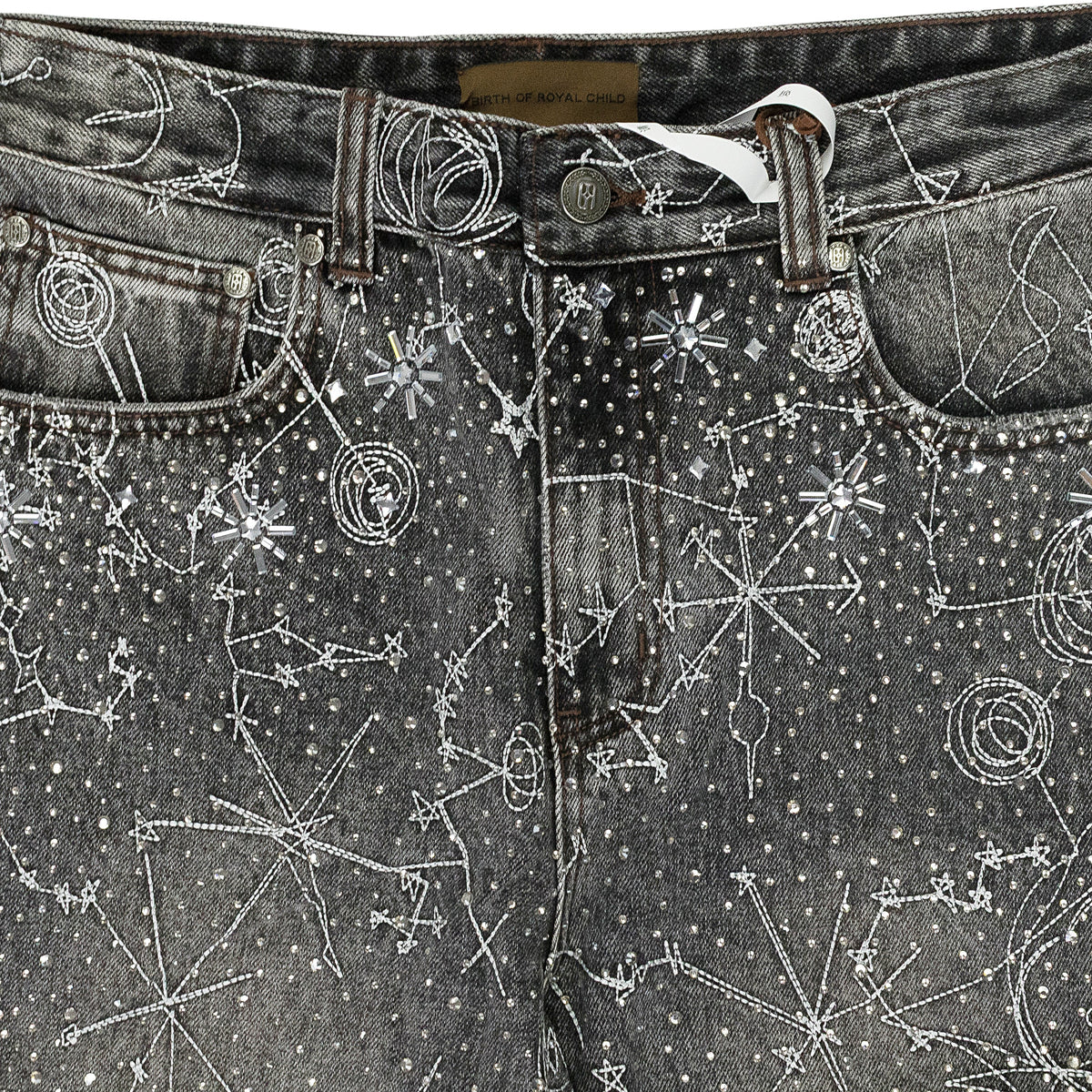 BLACK 20K ZODIAC DIAMOND DENIM