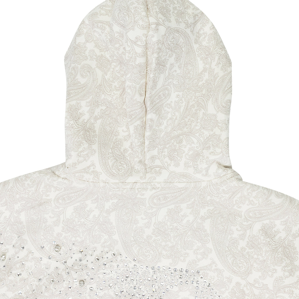 WHITE CASHEW BLOSSOM PEARL HOODIE