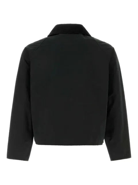 Barbour International shearling-collar jacket