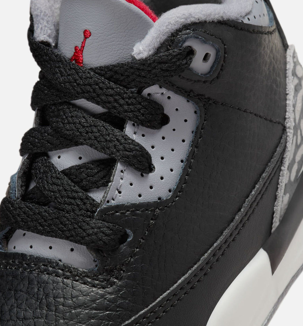 Air Jordan 3 Retro Black Cement Infant/Toddler – Black/Fire Red/Cement Grey/Summit White