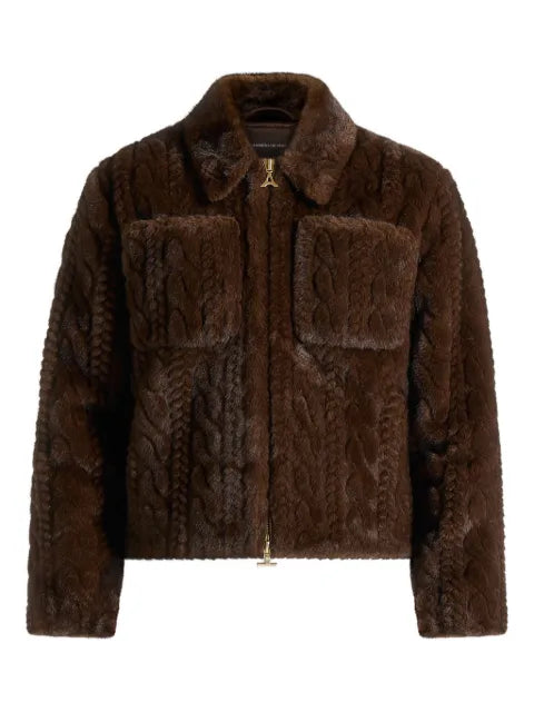 Manière De Voir David plush cable embossed jacket
