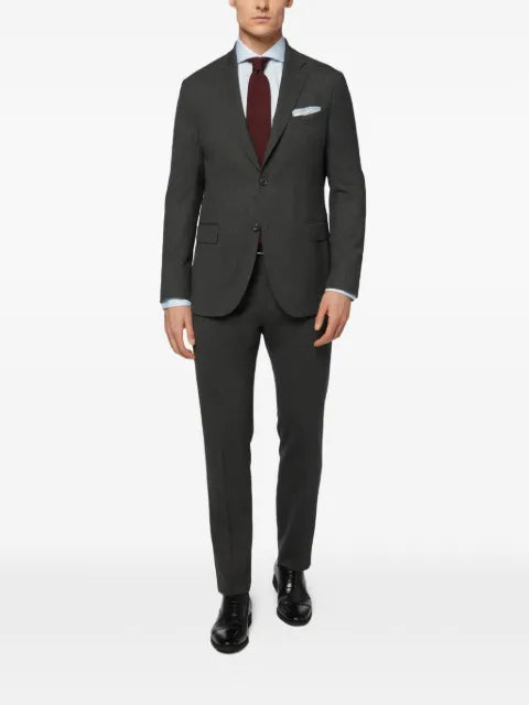 Boggi Milano flap-pocket wool blazer
