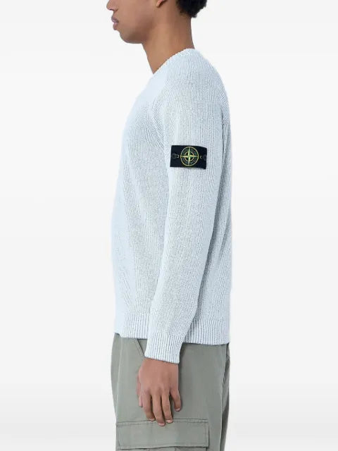 Stone Island 5100033 plated rib cotton bouclé sweatshirt