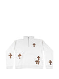 Chrome Hearts leopard-print cross patch sweatshirt