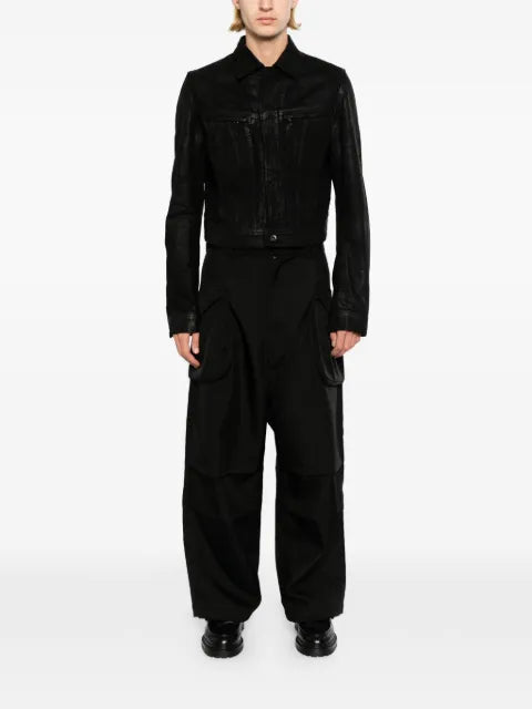 Julius coated cropped jacket