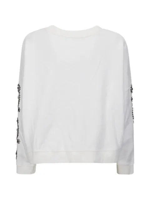Htc Los Angeles stud-embellished paisley-pattern sweatshirt