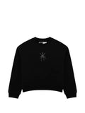 SP5DER rhinestone-embellished spider-motif sweatshirt