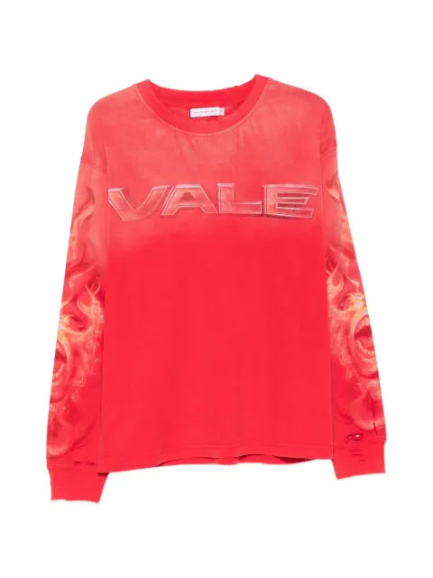 Vale graphic-print distressed sweater
