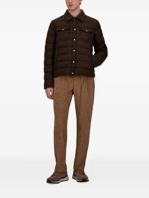 Herno La Camicia striped-quilted jacket