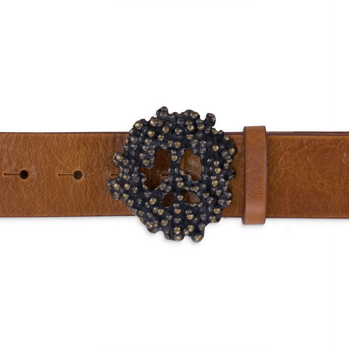 Brown Peace Wreath Belt