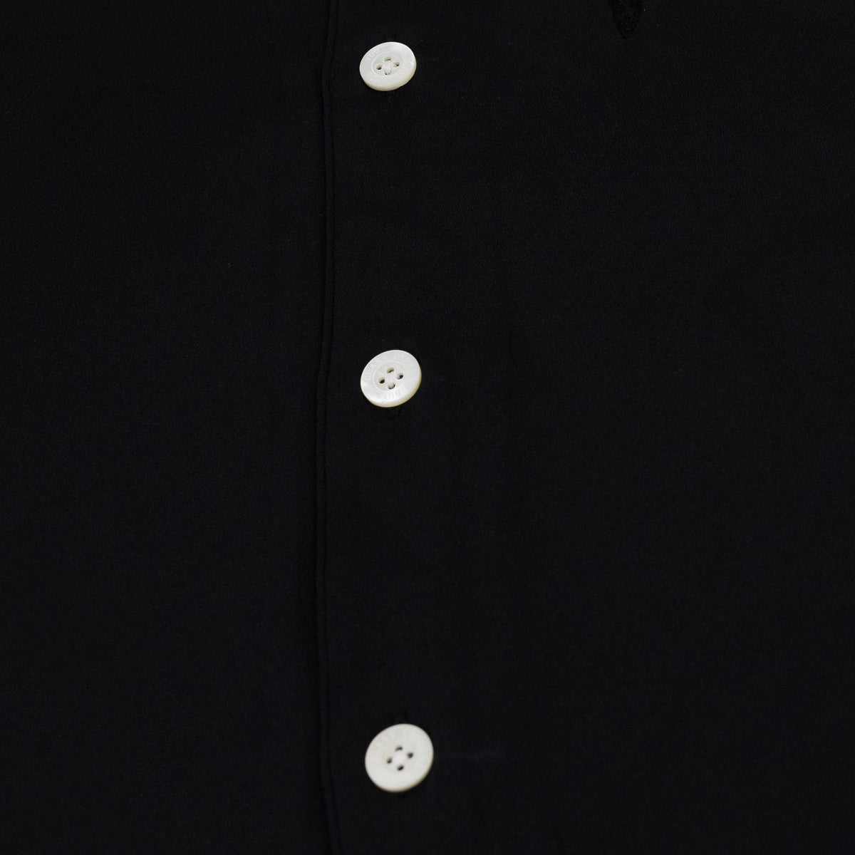 Black Long Sleeve Bowling Shirt