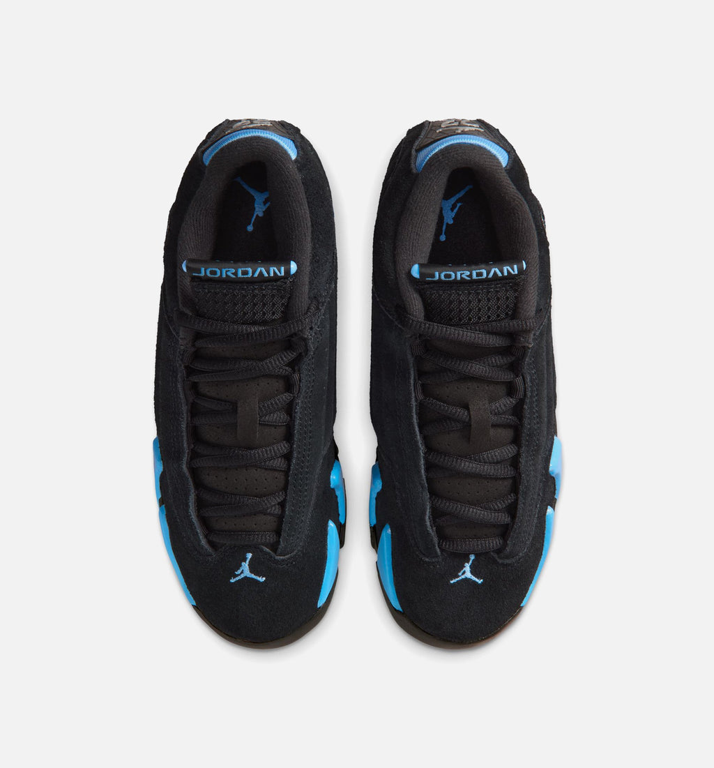 Air Jordan 14 Retro Grade School Lifestyle Shoe - Black/White/University Blue