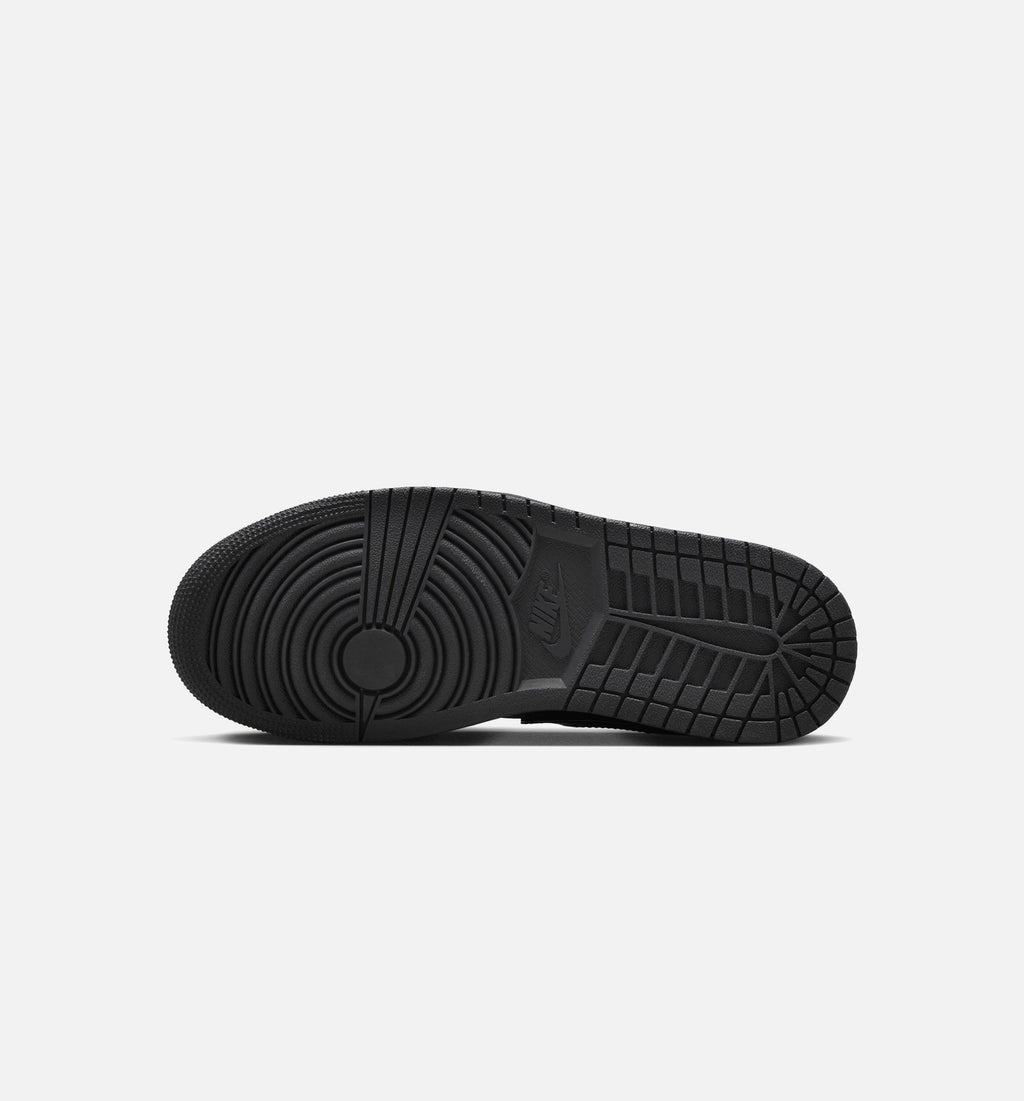 Air Jordan 1 Low Patent Elephant Women's Shoes - Black/White/Metallic Silver