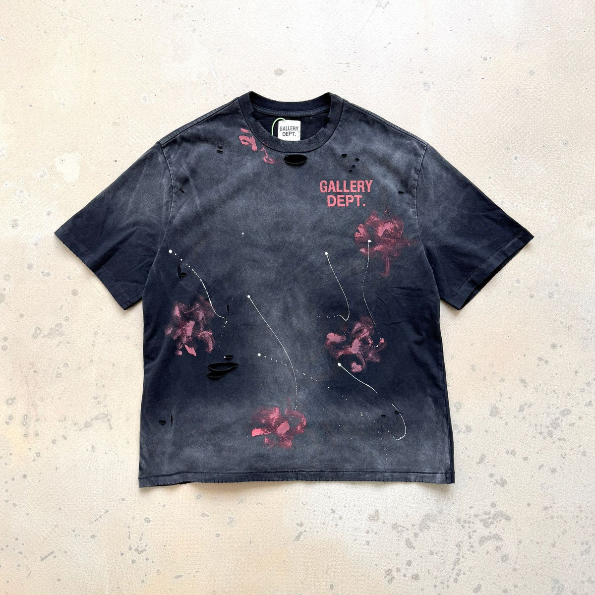 Gallery Dept California Limited Floral Distressed Crew Neck T Shirt
