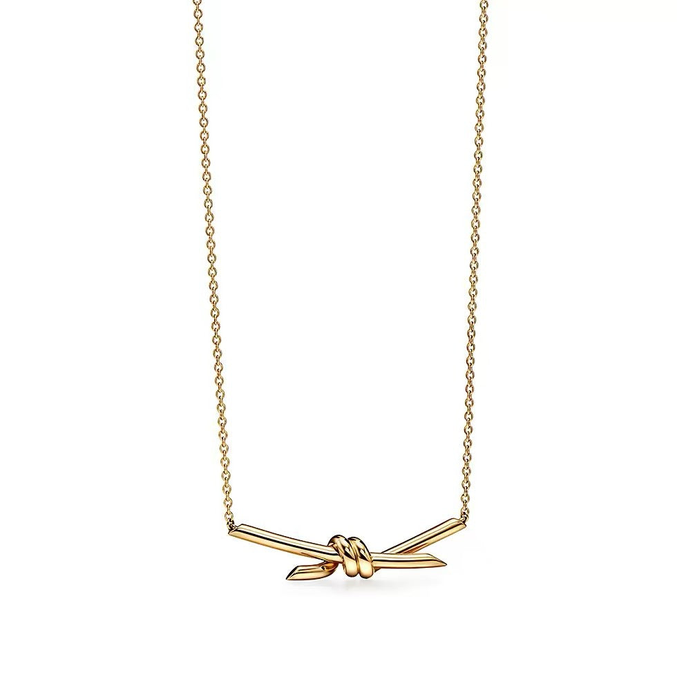 Tiffany Style Knot 18K Gold-Plated Necklace