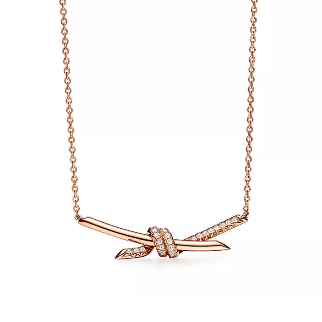 Tiffany Style Knot 18K Gold-Plated Necklace