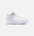 Air Jordan 3 Retro White Metallic Silver Preschool Lifestyle Shoes - White/Metallic Silver