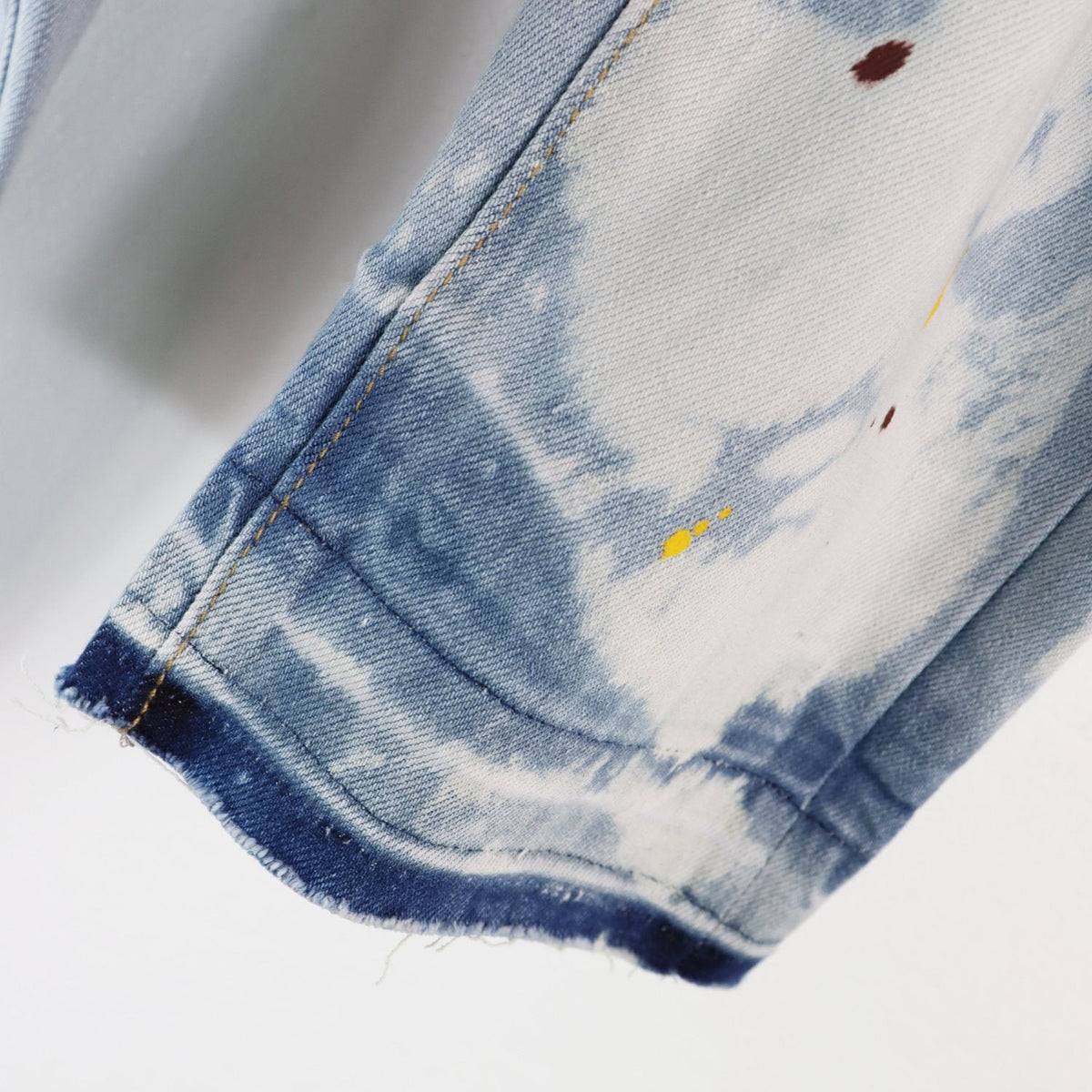 Purple Brand Light Blue Bleached Paint Splatter Skinny Jeans