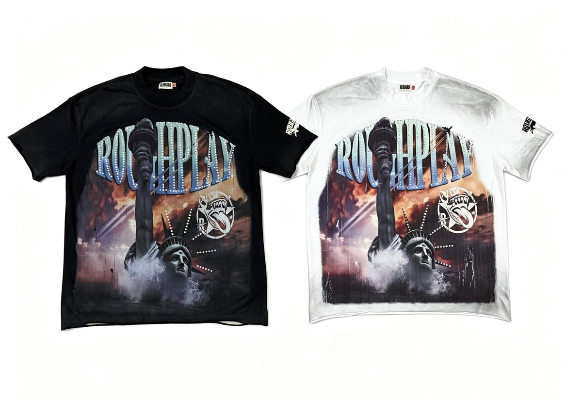 Rough Play Statue of Liberty Graphic T-Shirt