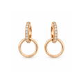 Cartier Gold-Tone Diamond-Set Double-Ring Earrings
