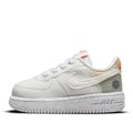 Toddler's Nike Air Force 1 Crater 'Creamwhite Gray' White/White-Orange (DH4341 100)