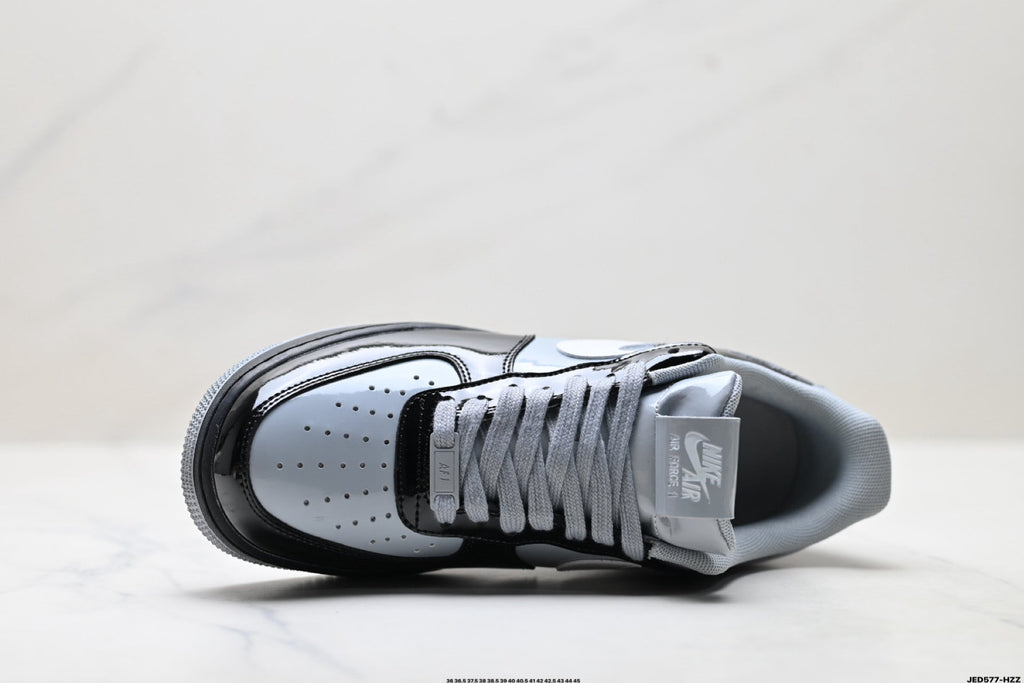 Nike Air Force 1 Low Black White Gray Unisex Sneakers Style 25