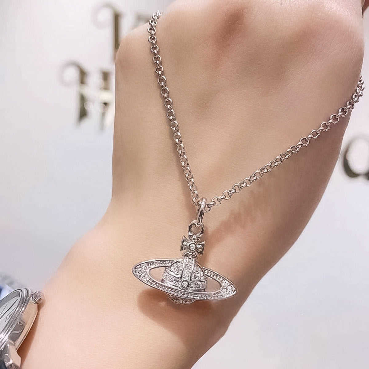Vivienne Westwood Style Layered Chain Orb Necklace
