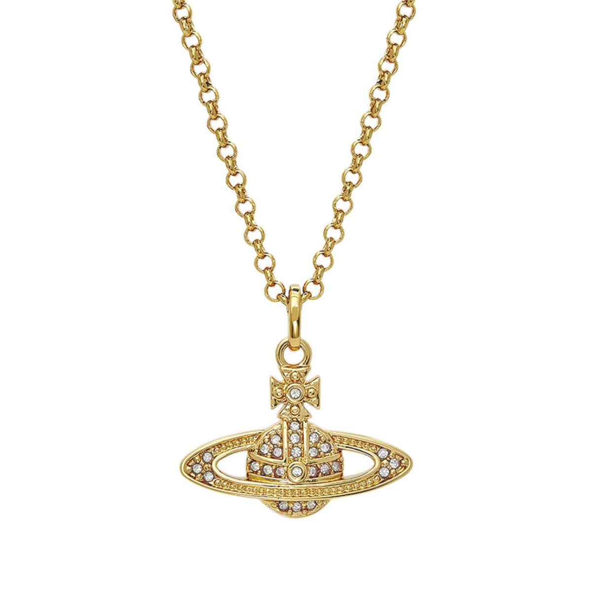 Vivienne Westwood Style Layered Chain Orb Necklace