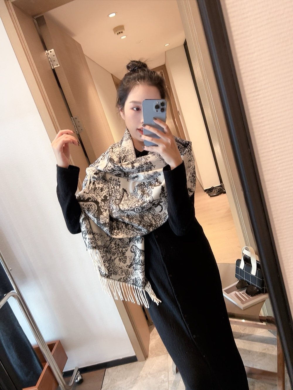 Dior Animal Toile Fringed Scarf