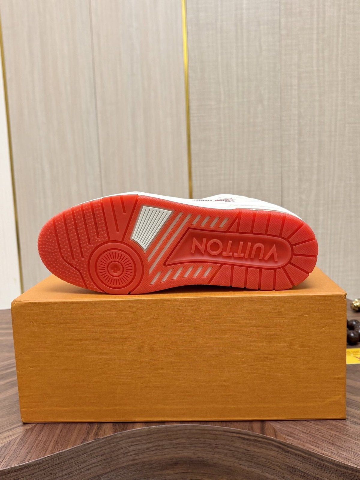 Louis Vuitton Red and Blue Accent Sneakers