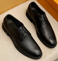Louis Vuitton Black Textured Lace-Up Dress Shoes