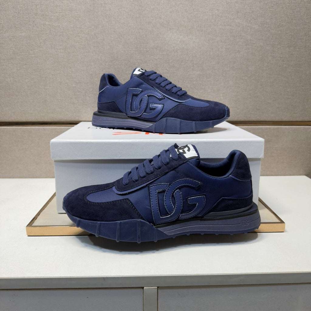 Dolce & Gabbana Navy Logo Low-Top Sneakers