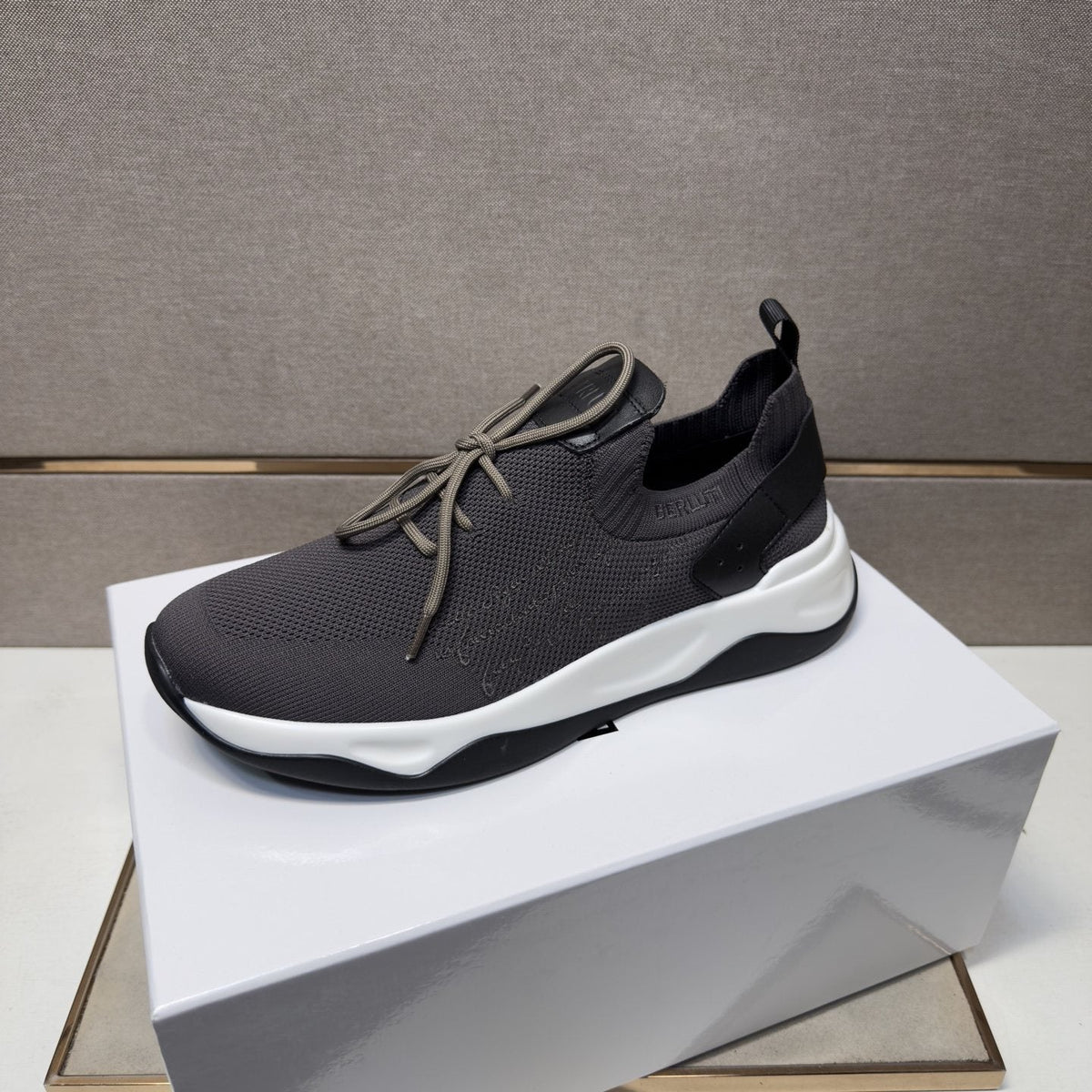 Berluti Charcoal Gray Lace-Up Sneakers