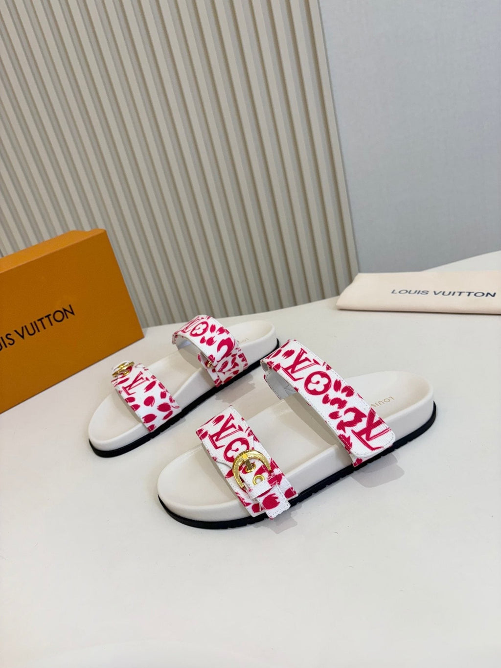 Louis Vuitton Double-Strap Slide Sandals - Dark Outsole