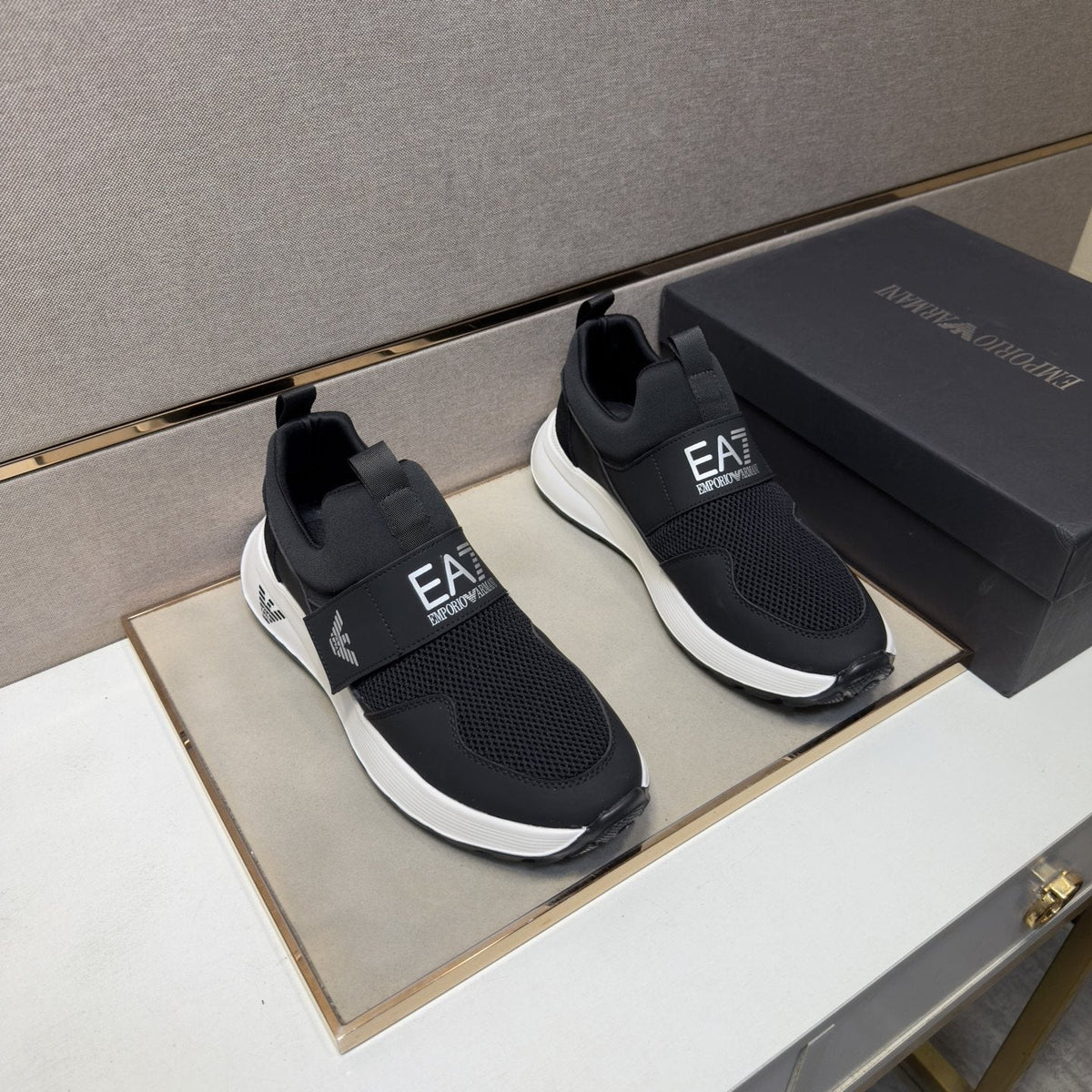 Emporio Armani EA7 Mesh Slip-On Sneakers