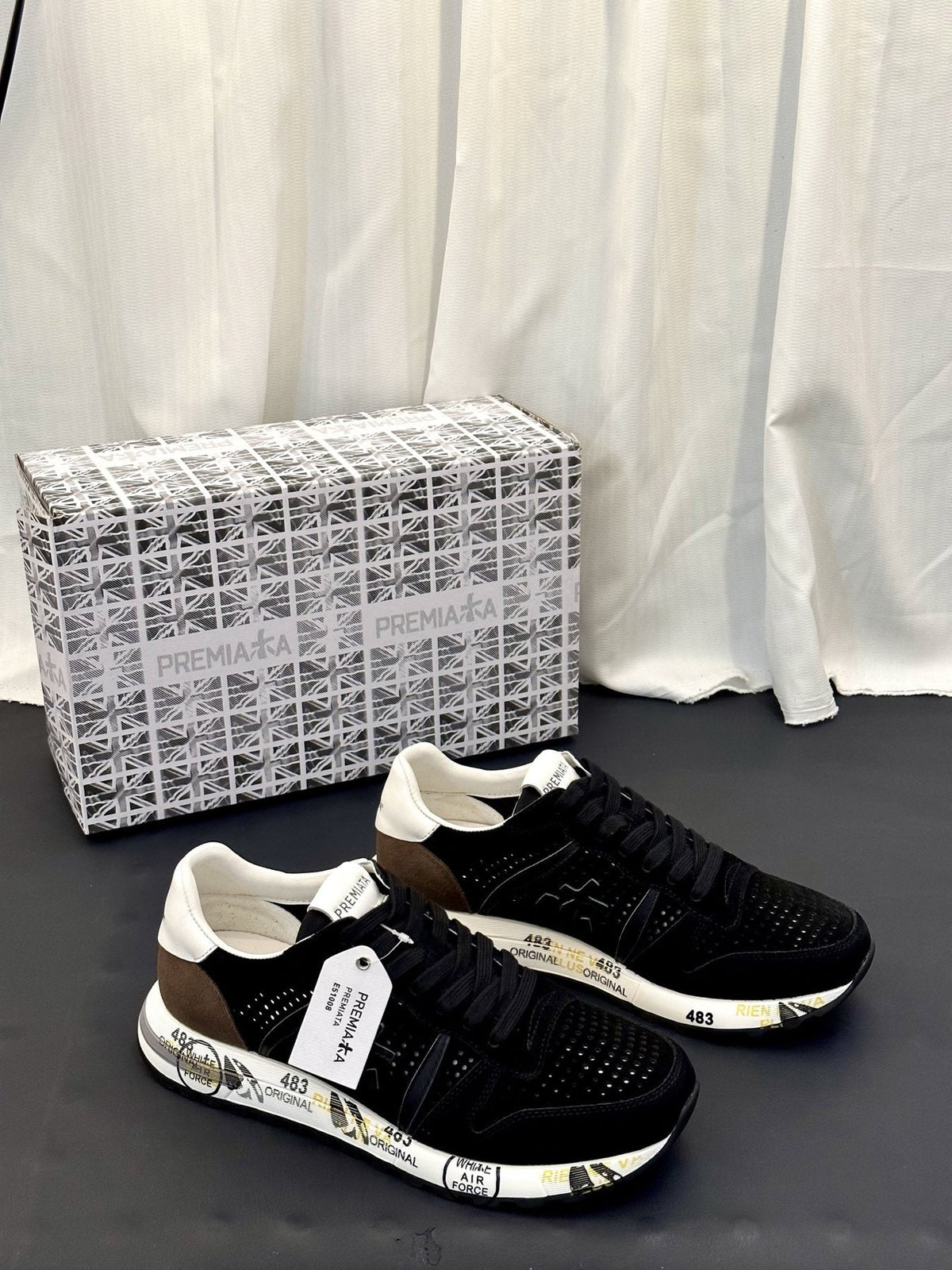 Premiata Panel Low-Top Sneakers - Rubber Outsole