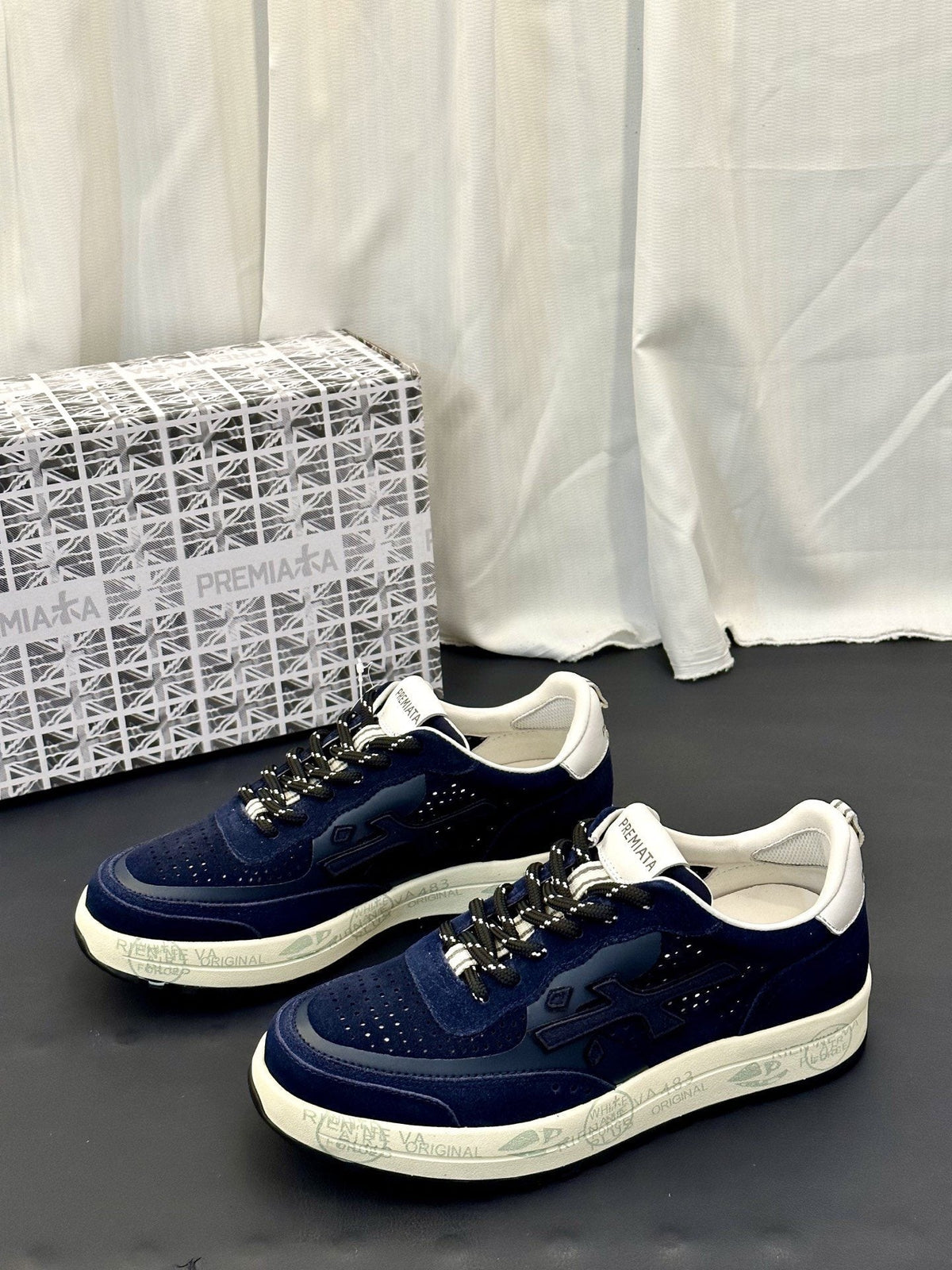 Premiata Panel Low-Top Sneakers - Rubber Outsole