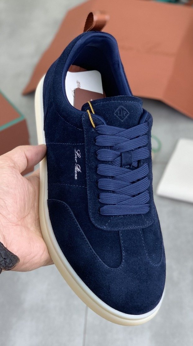 Loro Piana Paneled Low-Top Lace-Up Shoes