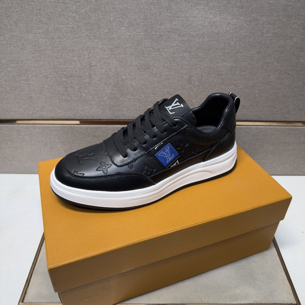 Louis Vuitton Blue-Accent Low-Top Sneakers