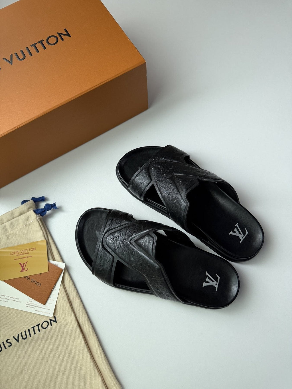 Louis Vuitton Portofino Slide Sandals - Black