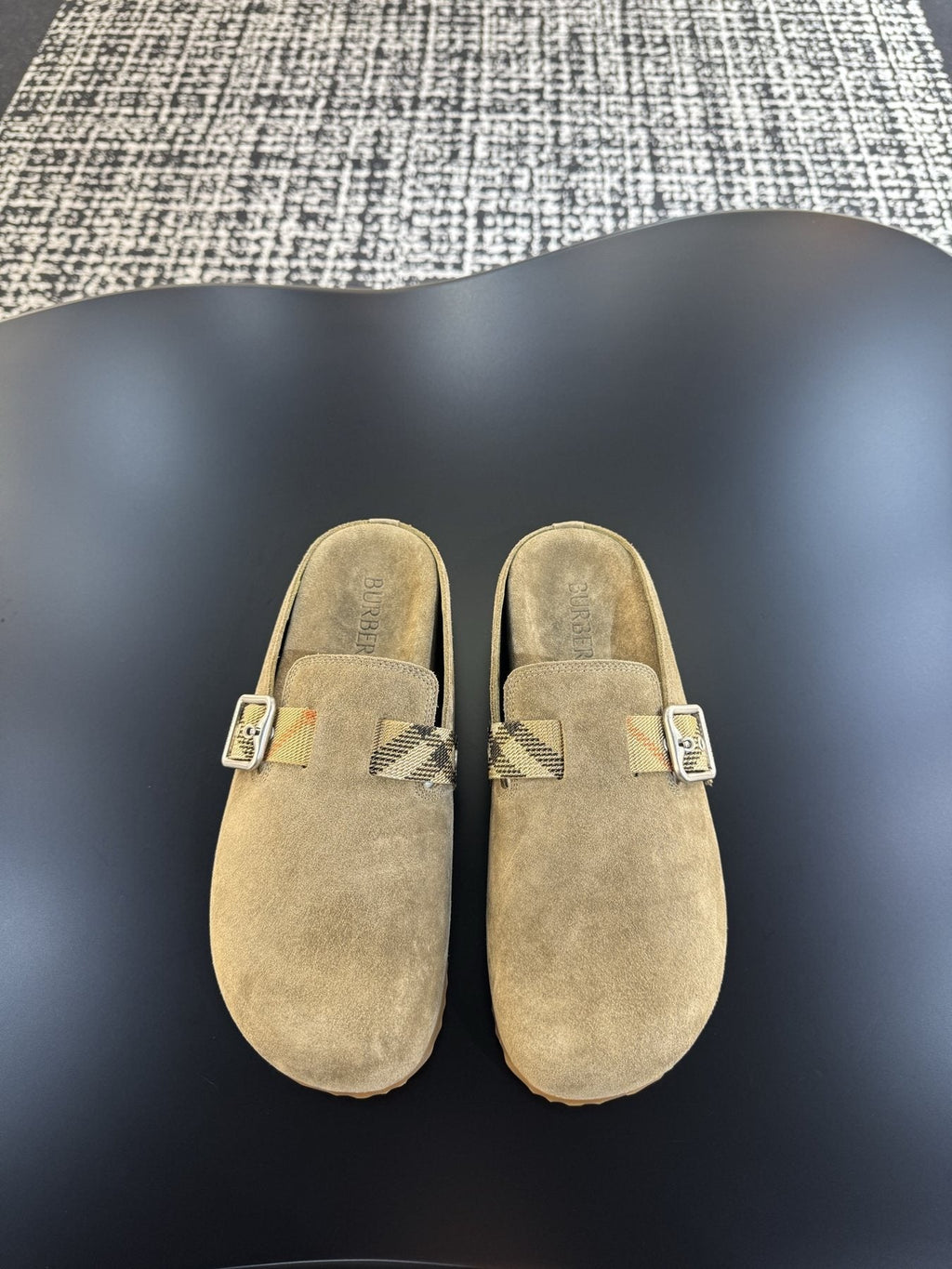 Burberry Men's Adjustable Buckle Slide Sandals