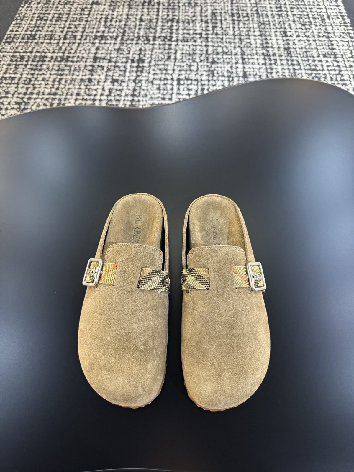 Burberry Men's Adjustable Buckle Slide Sandals