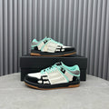 AMIRI Mint Green Paneled Low-Top Sneakers