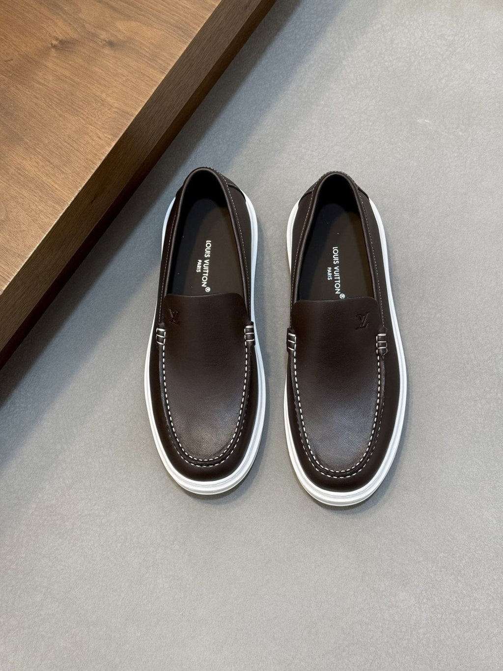 Louis Vuitton Men's Contrast-Stitched Slip-On Sneakers