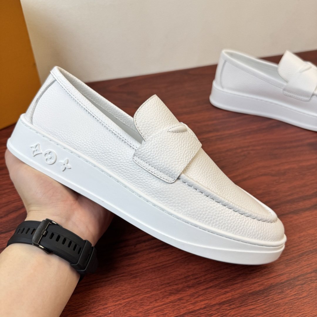 Louis Vuitton Textured Slip-On Loafers